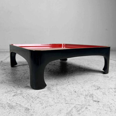 Taishō Period Urushi Lacquer Serving Tables, Japan, 1920s, Set of 7-DWL-1824477