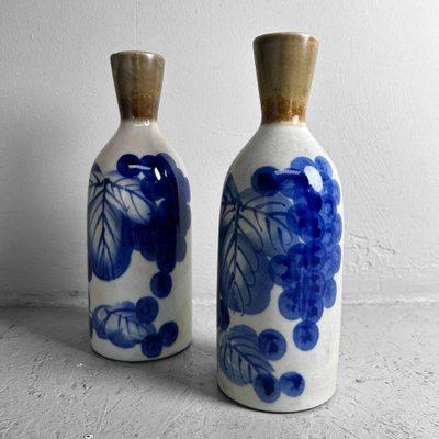 Taisho Porcelain Sake Pouring Bottles (Tokkuri Tokuri), Japan, 1920s, Set of 2-DWL-1786507