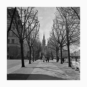 Taking a Walk at Alster to City Hall Hamburg, Germany 1938, Printed 2021-DYV-992032