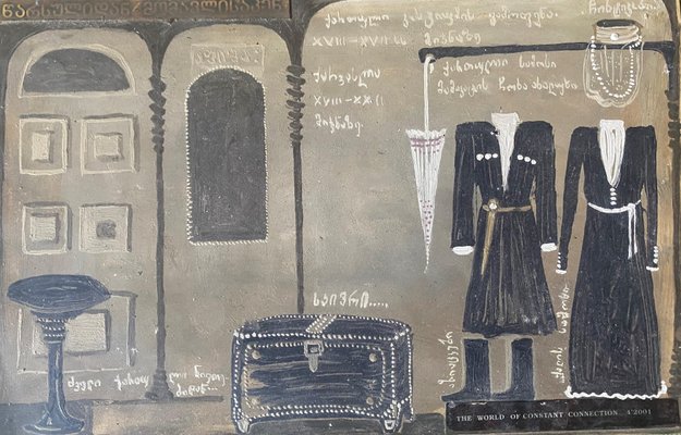 Tako Chanchaleishvili, Georgian Motifs, 1995, Oil on Paper-CHG-1349341