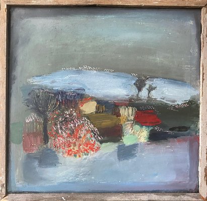 Tako Chanchaleishvili, White Lake, 2022, Oil on Canvas, Framed-CHG-1349328