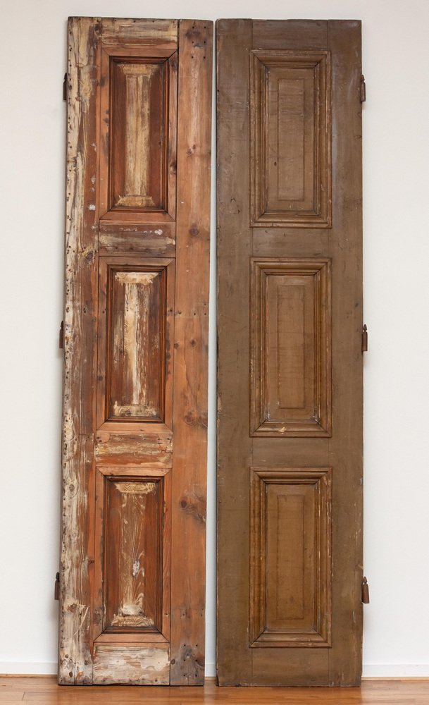 Tall 18th Century Louis XVI Style Doors, Set of 2