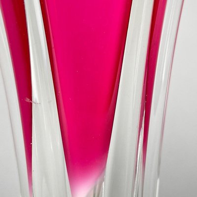 Tall Art Glass Vase by Josef Hospodka for Chribska Glassworks, 1960s