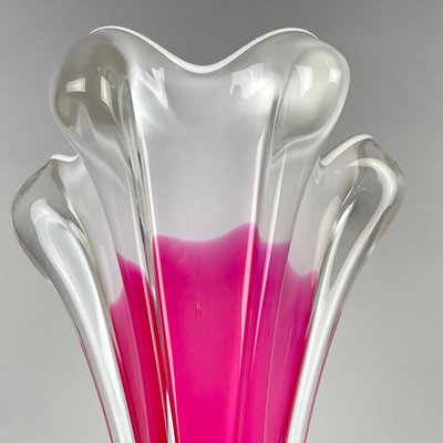 Tall Art Glass Vase by Josef Hospodka for Chribska Glassworks, 1960s-TZ-1028675