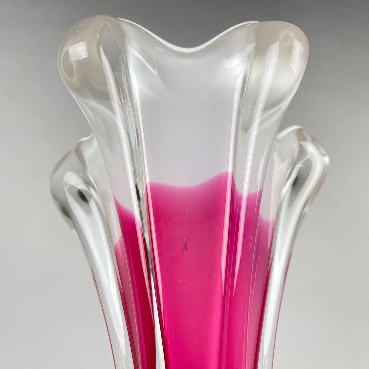 Tall Art Glass Vase by Josef Hospodka for Chribska Glassworks, 1960s