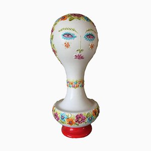 Tall Art Pottery Bust Wig Form Hat Stand by Raymor Eames-UCH-1224813