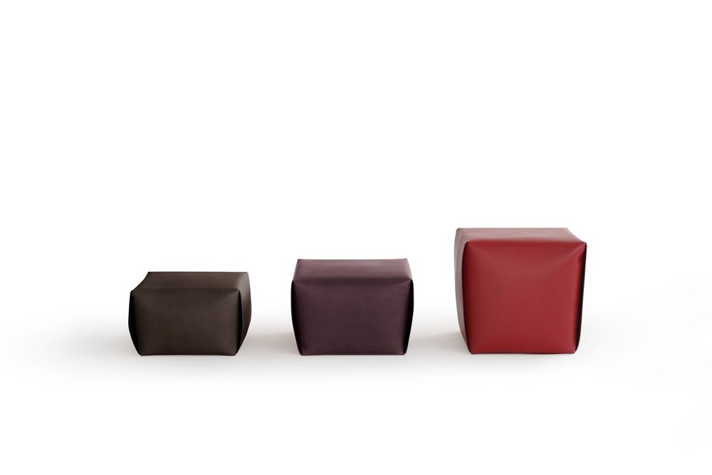 Tall Brown Bao Ottoman by Viola Tonucci for Tonucci Manifesto Design