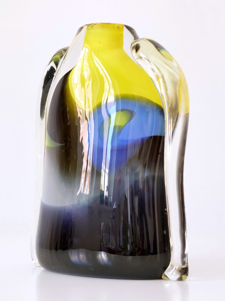 Tall Decorative Murano Glass Vase, Italy, 1990s