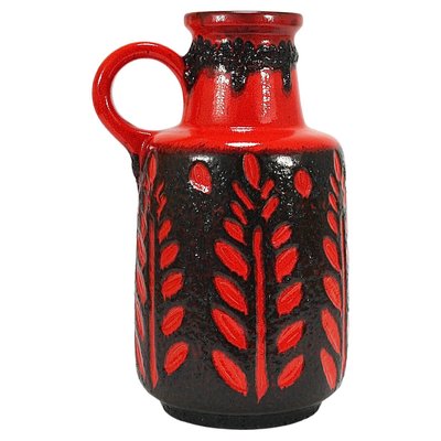 Tall Fat Lava Art Pottery Floor Vase attributed to Scheurich, Western Germany, 1970s-MWV-2031889