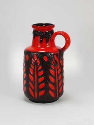 Tall Fat Lava Art Pottery Floor Vase attributed to Scheurich, Western Germany, 1970s-MWV-2031889