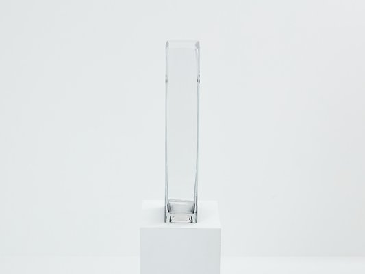 Tall French Art Deco Frosted Glass Vase by Anatole Riecke, 1932-YJA-1816720