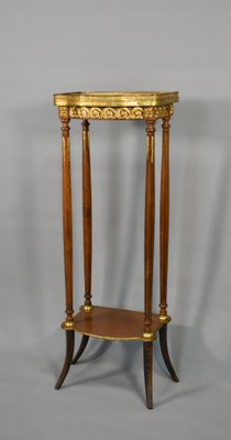 Tall French Louis Xvi Style Marble Bolster Stand, 1890s-CTD-2034699