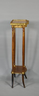 Tall French Louis Xvi Style Marble Bolster Stand, 1890s-CTD-2034699