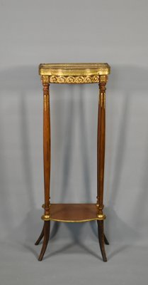 Tall French Louis Xvi Style Marble Bolster Stand, 1890s-CTD-2034699