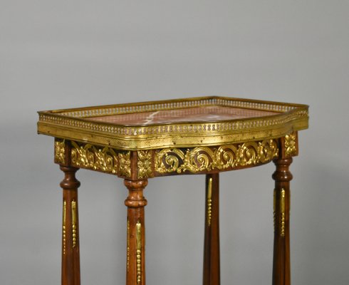 Tall French Louis Xvi Style Marble Bolster Stand, 1890s-CTD-2034699