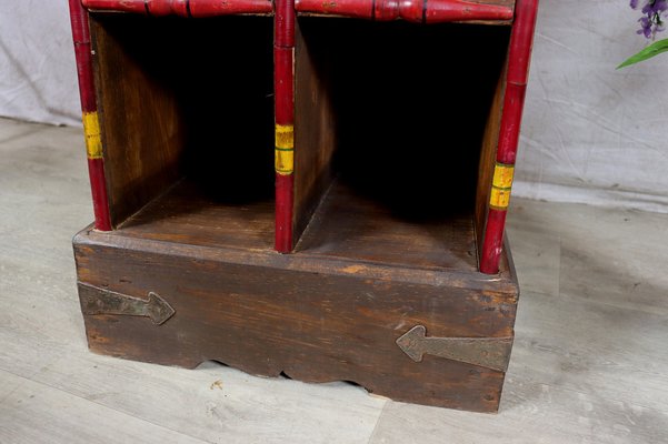 Tall Handcrafted Wooden Shelf from Pakistan, Punjab, 1990s-UZN-1409519