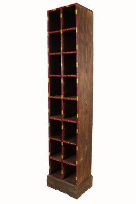 Tall Handcrafted Wooden Shelf from Pakistan, Punjab, 1990s-UZN-1409519