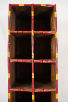 Tall Handcrafted Wooden Shelf from Pakistan, Punjab, 1990s-UZN-1409519