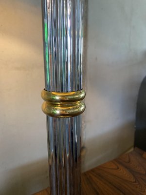 Tall Hollywood Regency Style Table Lamp with Turquoise Lampshade, 1980s-JO-1705585