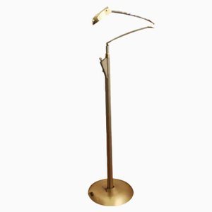 Tall Modernist Golden Height Adjustable Floor Lamp 1970s-SCS-1314115