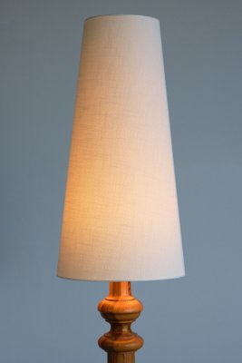 Tall Nybro Armaturfabric Floor Lamp in Pine Wood, Sweden, 1960s-FMT-1772364