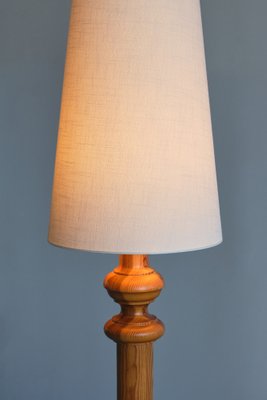 Tall Nybro Armaturfabric Floor Lamp in Pine Wood, Sweden, 1960s-FMT-1772364