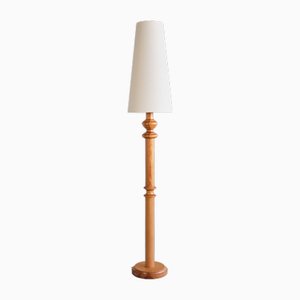 Tall Nybro Armaturfabric Floor Lamp in Pine Wood, Sweden, 1960s-FMT-1772364