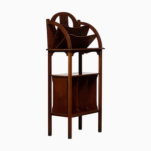 Tall Scandinavian Art Nouveau Magazine Rack in Mahogany, 1910-JE-987168