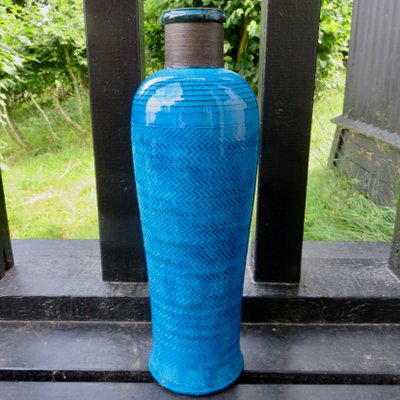 Tall Turquoise Bottle Vase by Nils Kahler, Denmark, 1965-AC-1078442