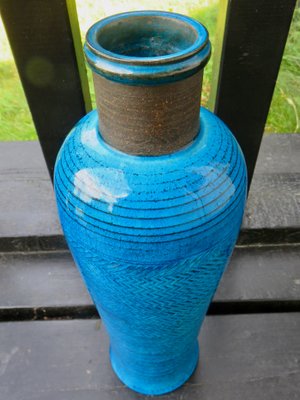 Tall Turquoise Bottle Vase by Nils Kahler, Denmark, 1965-AC-1078442