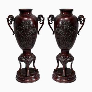 Tall Vases in Bronze, China, Late 19th Century-RVK-934649