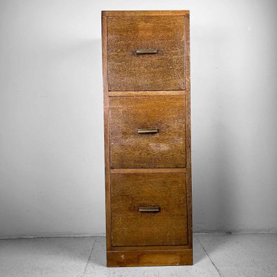 Tall Wooden Filing Cabinet, Japan, 1940s-DWL-1780629