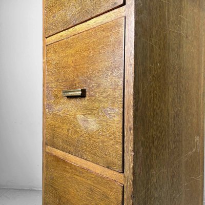 Tall Wooden Filing Cabinet, Japan, 1940s-DWL-1780629