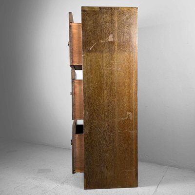 Tall Wooden Filing Cabinet, Japan, 1940s-DWL-1780629