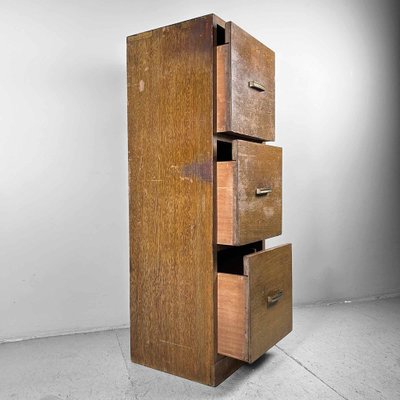 Tall Wooden Filing Cabinet, Japan, 1940s-DWL-1780629