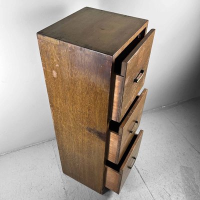 Tall Wooden Filing Cabinet, Japan, 1940s-DWL-1780629