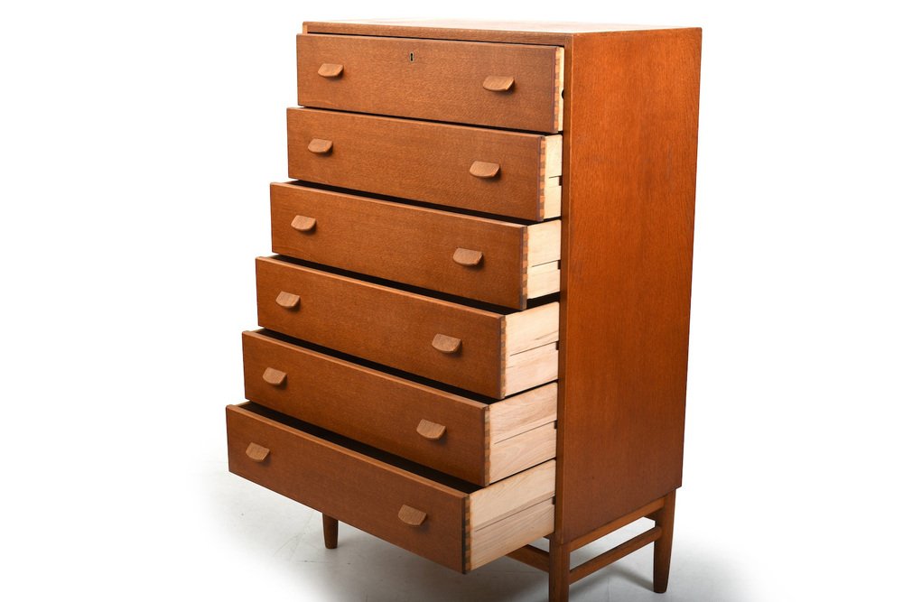 Tallboy Chest of Drawer by Poul M. Volther for FDB, 1950s