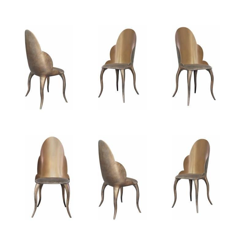 Taller Chair in Aged Gold Color