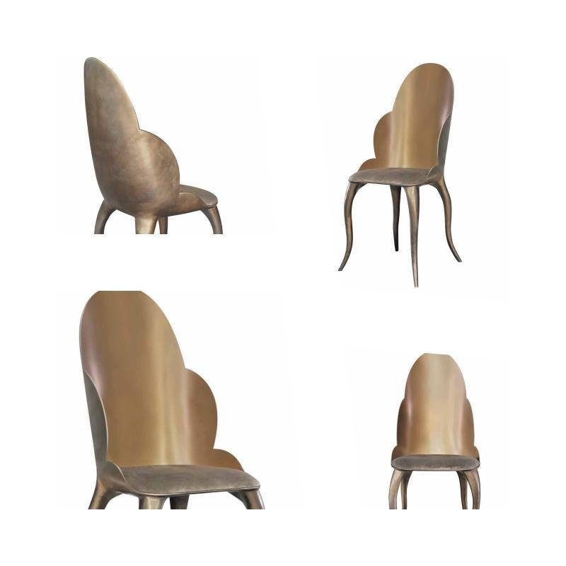 Taller Chair in Aged Gold Color