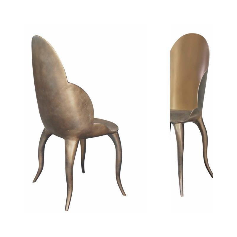 Taller Chair in Aged Gold Color