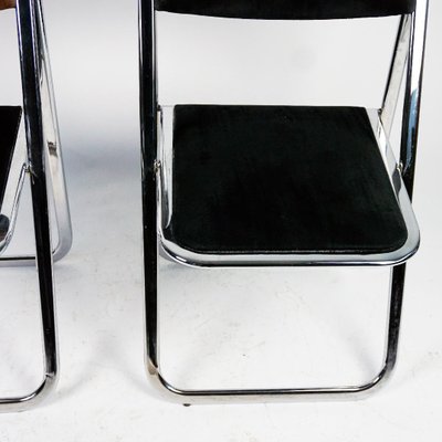 Tamara Folding Chairs in Chrome and Velvet attributed to Arrben, Italy, 1970s, Set of 2-MH-1786036