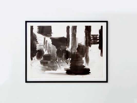 Tang Haywen, Diptych, 1975, Ink on Paper, Framed-YJA-1742202