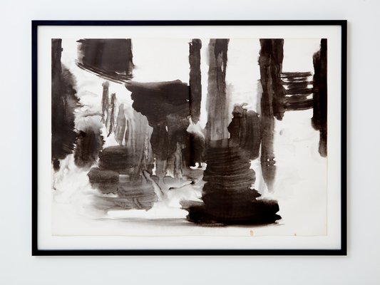 Tang Haywen, Diptych, 1975, Ink on Paper, Framed-YJA-1742202