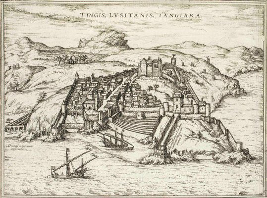 Tangiaria (Tanger), Map from ''Civitates Orbis Terrarum''-by F. Hogenberg - 1575 1575-ZCI-757881