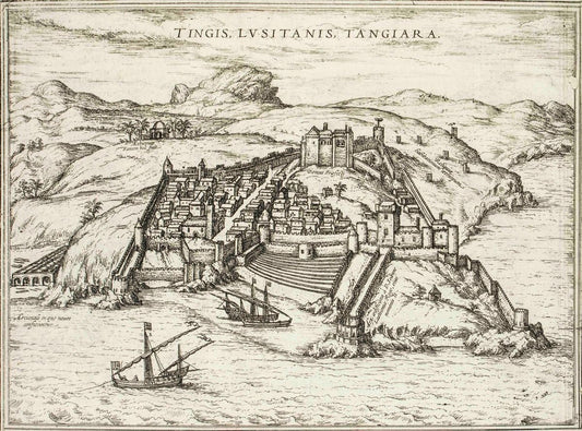 Tangiaria (Tanger), Map from ''Civitates Orbis Terrarum''-by F. Hogenberg - 1575 1575