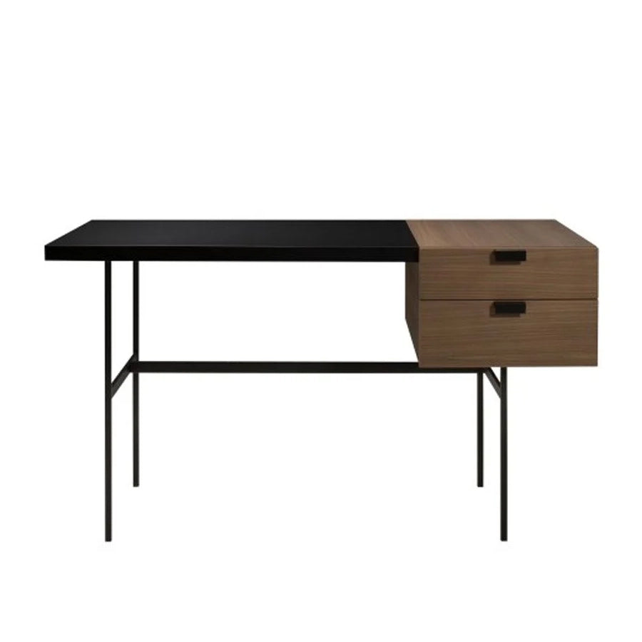 Tanis - Rectangular Wooden Writing Desk With Drawers by Ligne Roset