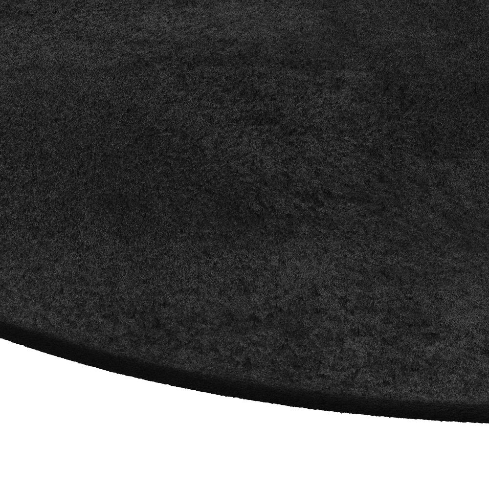 Tapis Oval Black #05 Modern Minimal Oval Shape Hand-Tufted Rug by TAPIS Studio