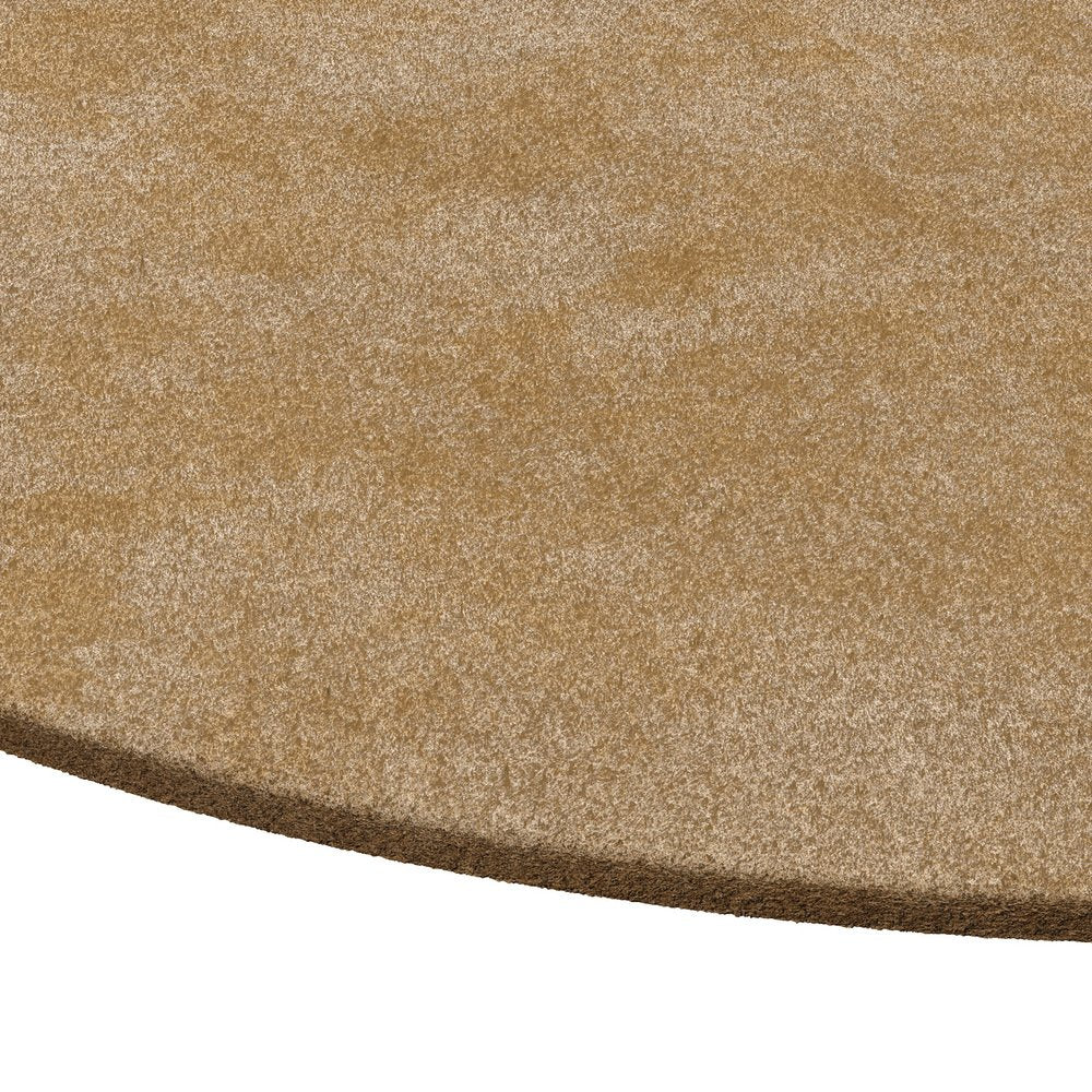 Tapis Oval Caramel #03 Modern Minimal Oval Shape Hand-Tufted Rug by TAPIS Studio