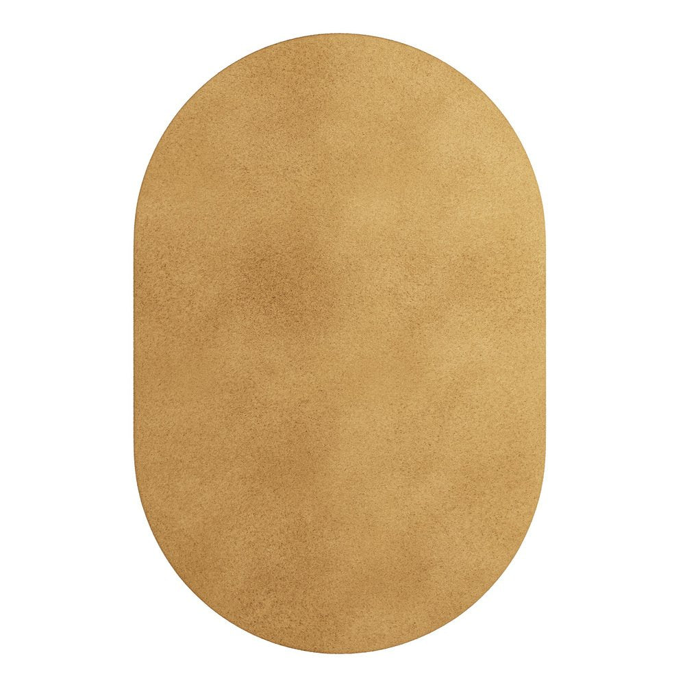 Tapis Oval Gold #11 Modern Minimal Oval Shape Hand-Tufted Rug by TAPIS Studio