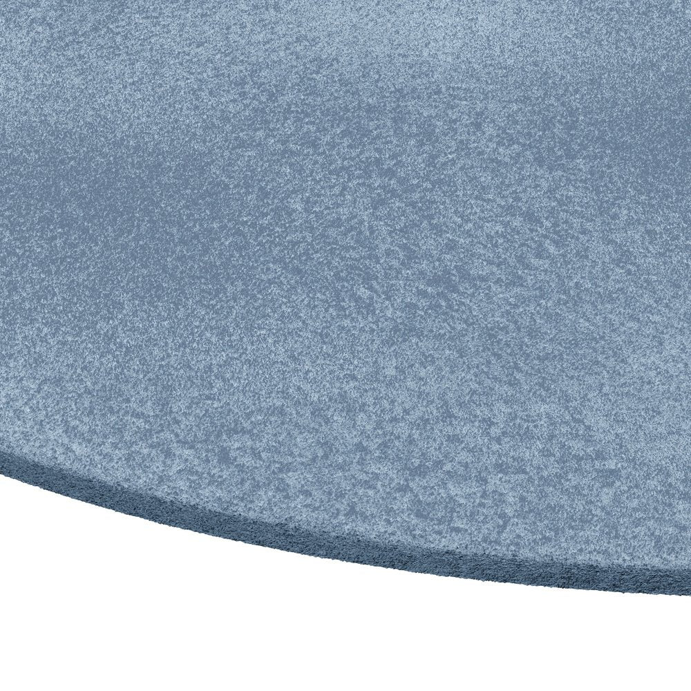 Tapis Oval Grey Blue #13 Modern Minimal Oval Shape Hand-Tufted Rug by TAPIS Studio